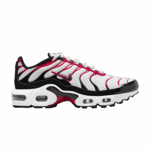 Nike Air Max Plus Pure Platinum Black White University Red (GS)